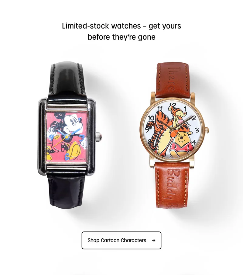 Limited-stock watches - get yours before they're gone | Shop Cartoon Characters