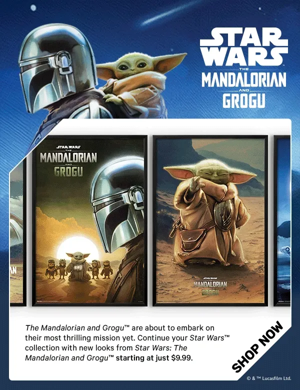 This Is the Way: The Mandalorian and Grogu are about to embark on their most thrilling mission yet. Continue your Star Wars™ collection with new looks from Star Wars: The Mandalorian and Grogu starting at just $9.99.