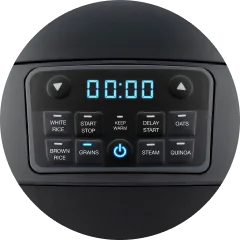 Close-up image of digital screen of the nutribullet EveryGrain Cooker