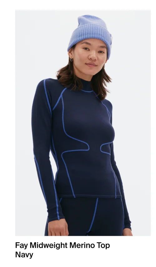 Fay Midweight Merino Top