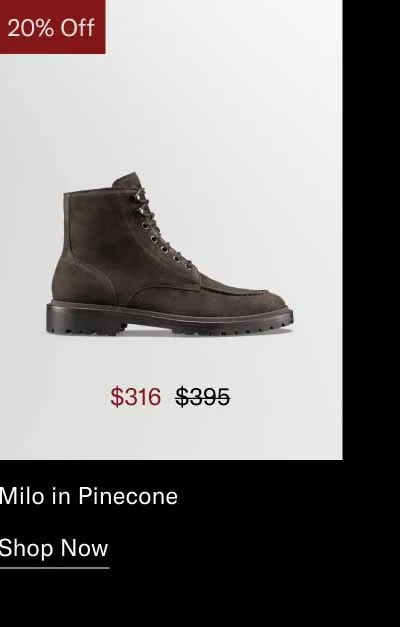 Milo in Pinecone. Shop Now
