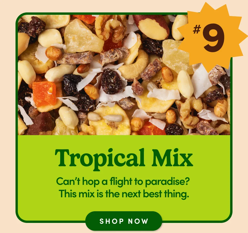 #9 – Tropical Mix: Can’t hop a flight to paradise? This mix is the next best thing; Shop now