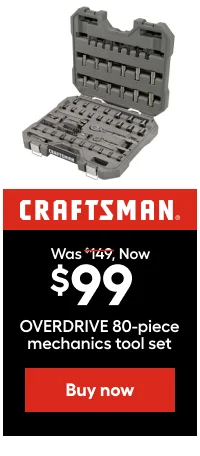 Was $149 Now $99 OVERDRIVE 80-piece mechanics tool set