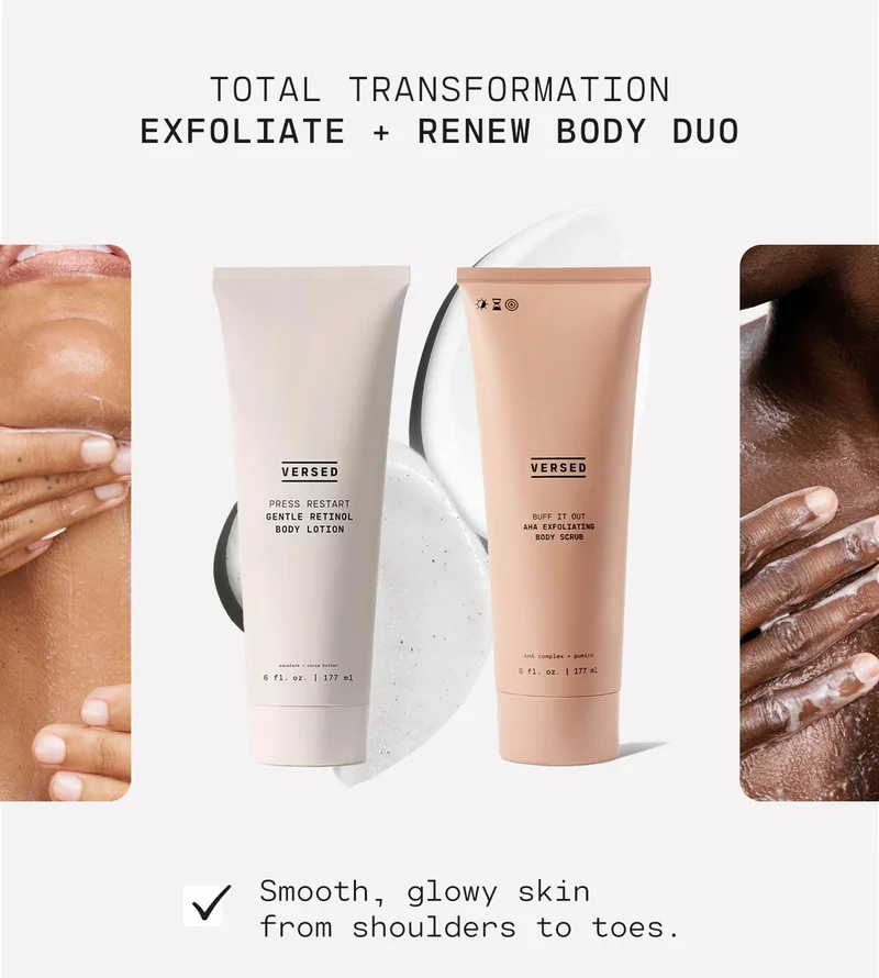 TOTAL TRANSFORMATION Exfoliate + Renew Body Duo