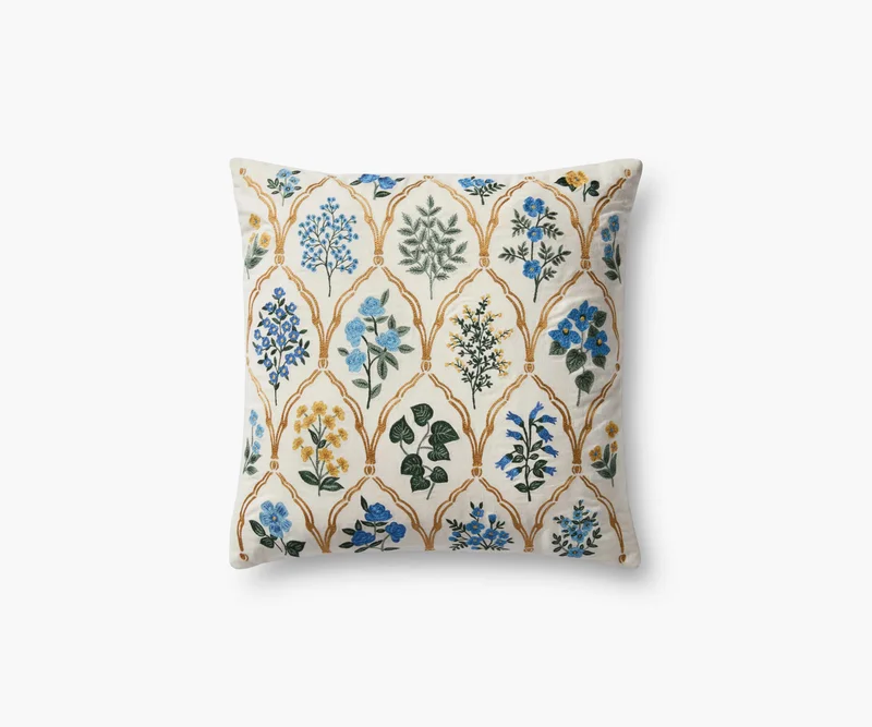 Image of Hawthorne Embroidered Pillow - Ivory