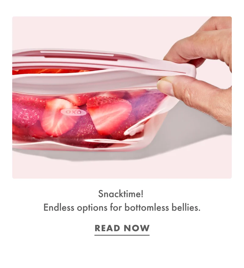 Snacktime. Endless options for bottomless bellies.