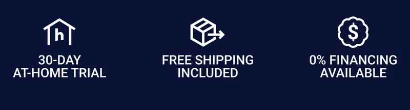 30-day at-home trial Free shipping included 0% financing available