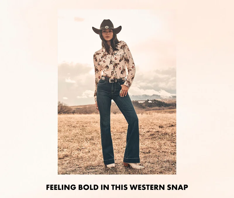 Feeling bold in this western snap
