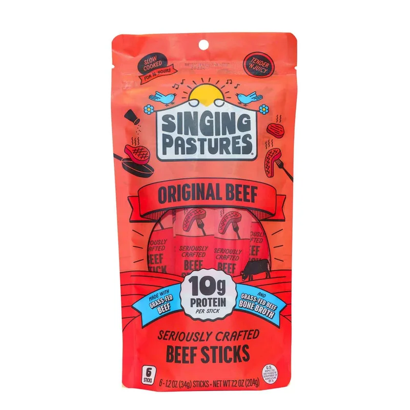 Grass-Fed Beef Sticks, Original, 7.2 Oz