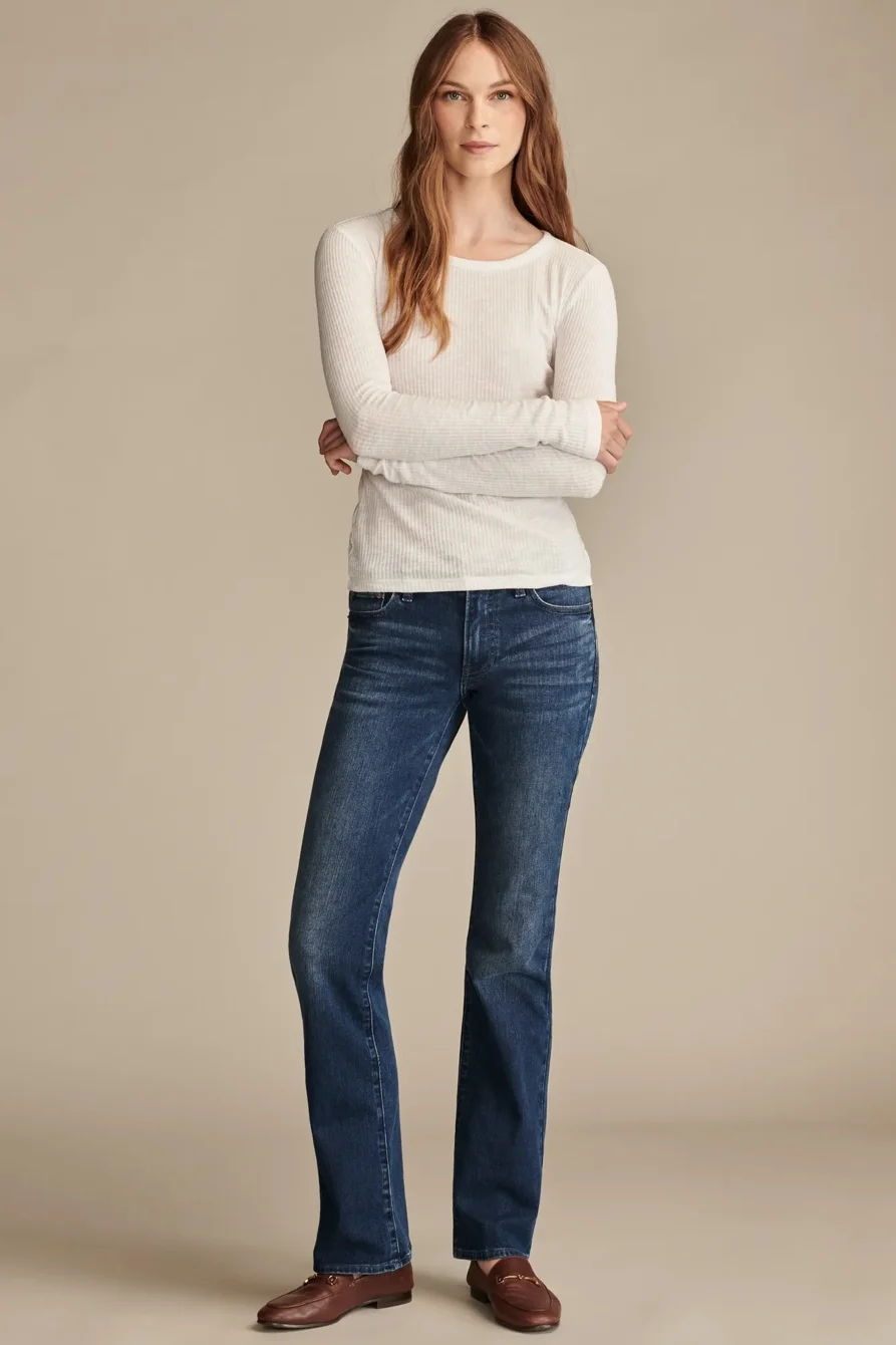 Image of Lucky Brand Mid Rise Sweet Boot - Women's Pants Denim Bootcut Jeans in Trail Mix