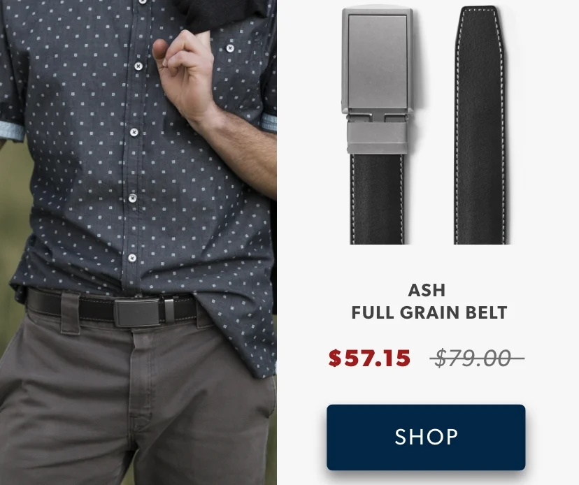 SHOP Ash Full Grain Belt