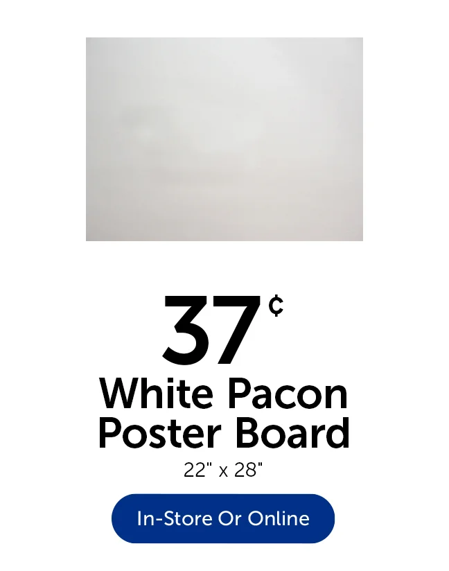 37¢ White Pacon Poster Board