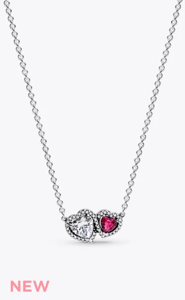 Halo Hearts Pendant Necklace