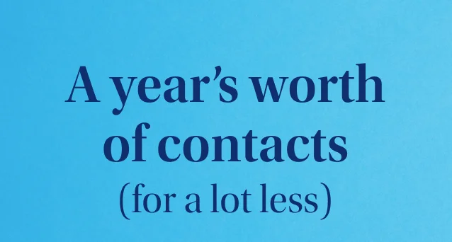A year's worth of contacts