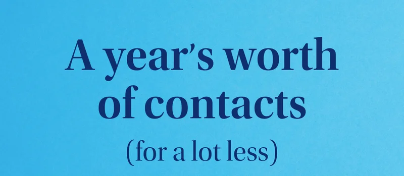 A year's worth of contacts
