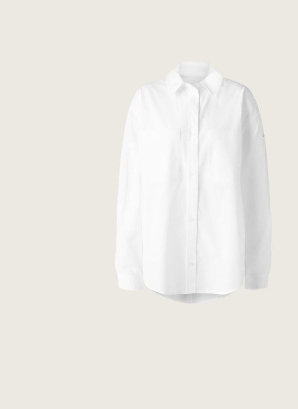 cotton real deal button up long sleeve white