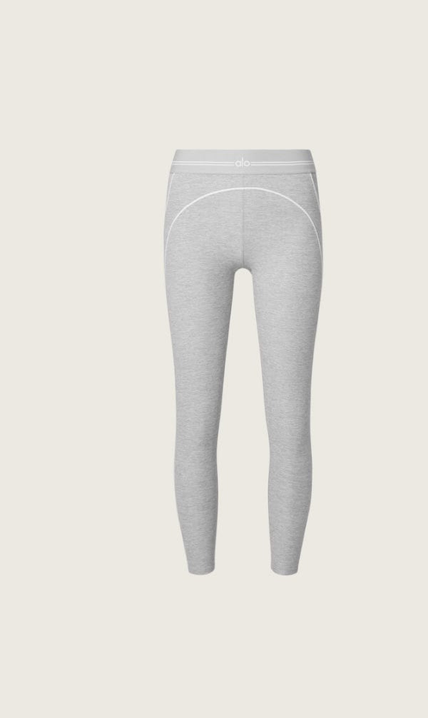 7/8 high waist alosoft heart throb legging athletic heather grey white