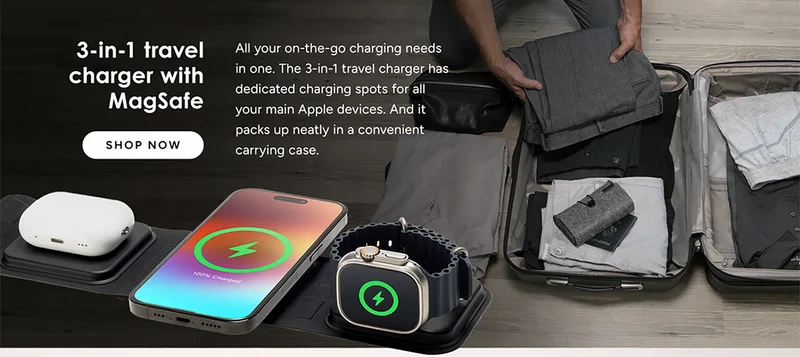 3-in-1 Travel Charger with MagSafe