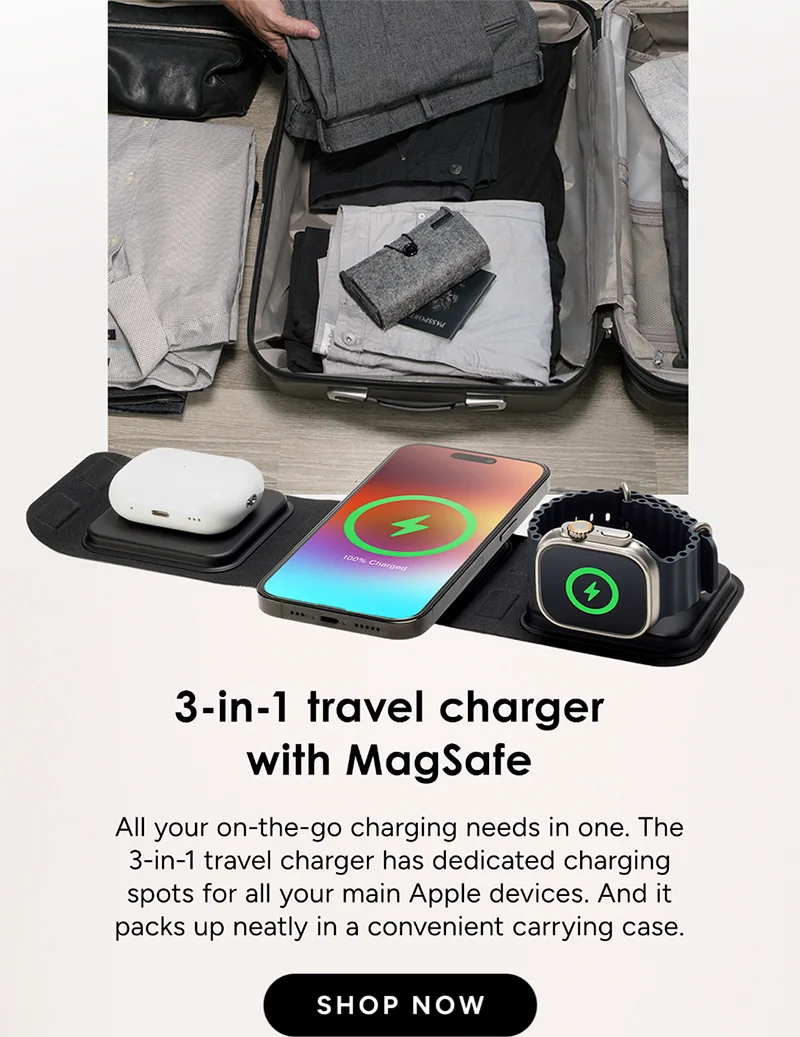 3-in-1 Travel Charger with MagSafe