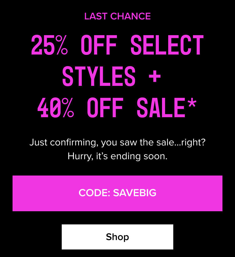 Shop Sale - CODE: SAVEBIG