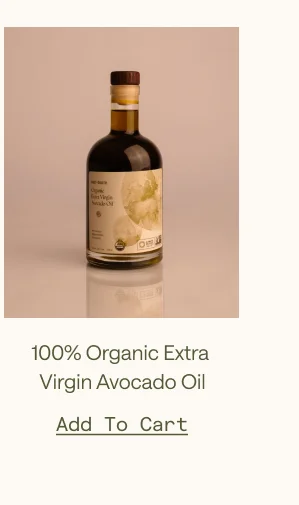 100% Organic Extra Virgin Avocado Oil