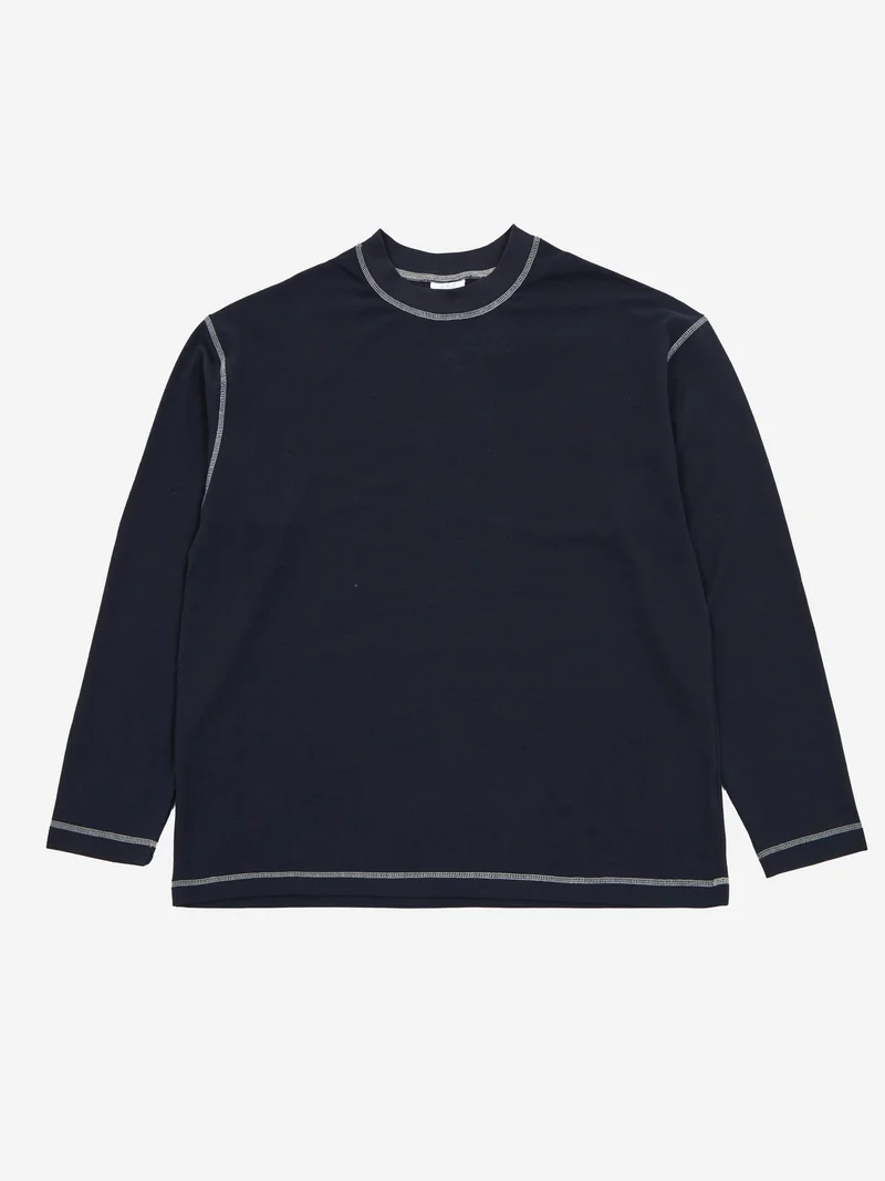 Image of Candice Waffle Longsleeve Tee - Navy
