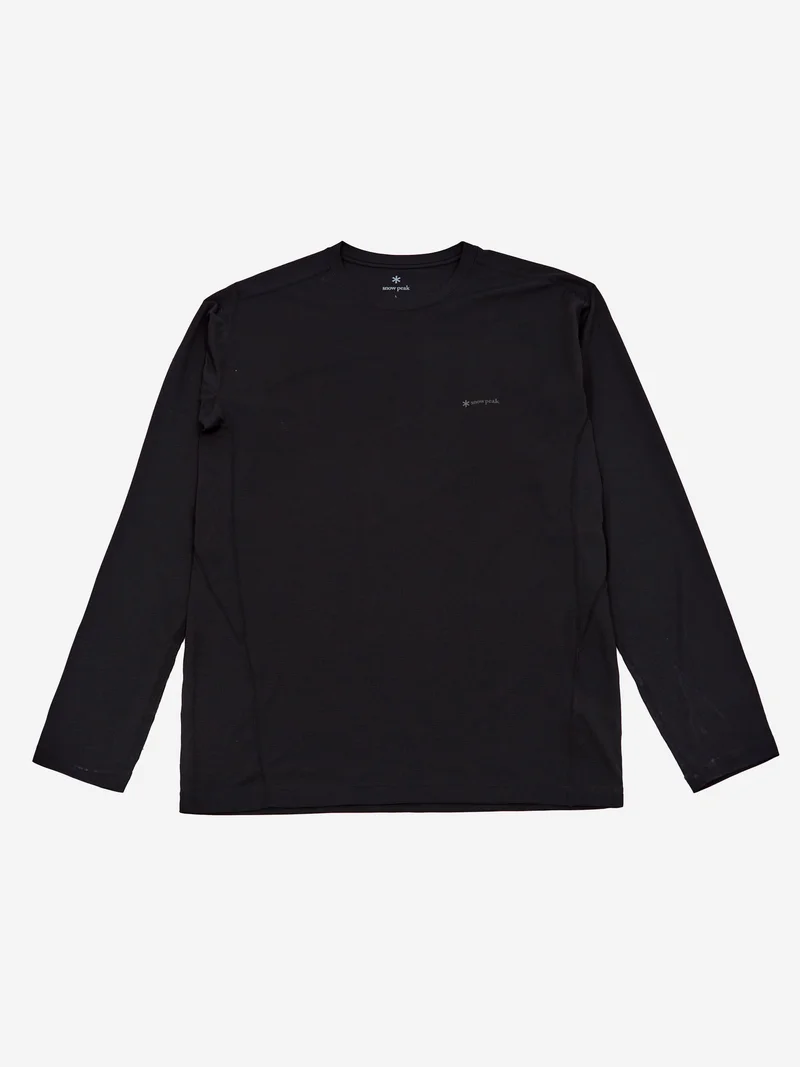 Image of Snow Peak Pe Power Dry Long Sleeve T-Shirt - Black