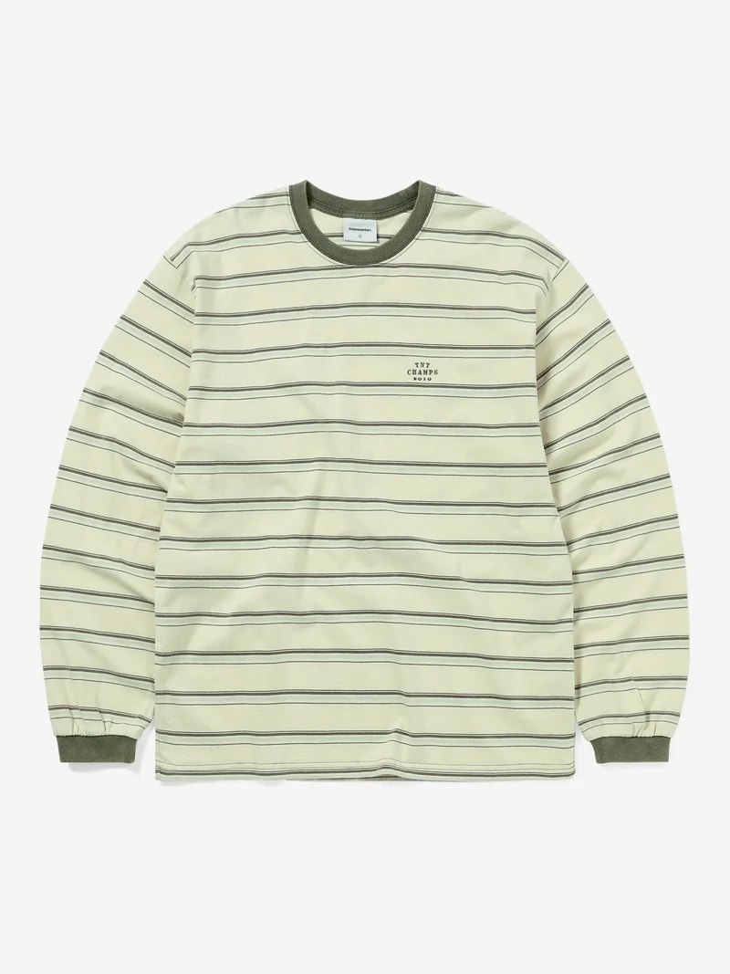 Image of thisisneverthat Striped Long Sleeve T-Shirt - Yellow