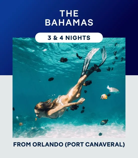 The Bahamas From Orlando (Port Canaveral) – 3 & 4 Nights – Click to View Cruises & Book Now