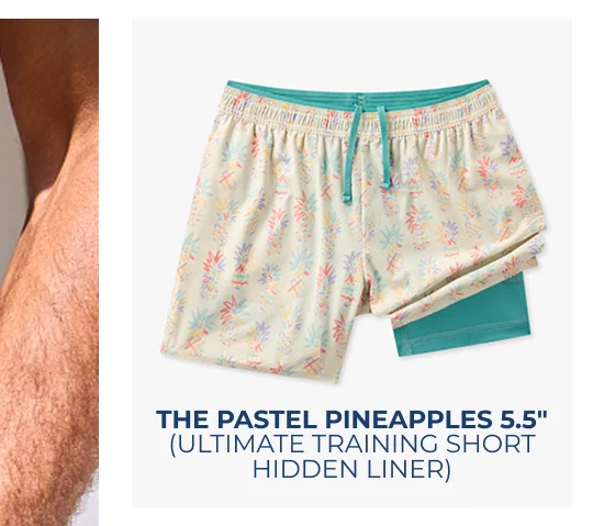 Ultimate Training Short: The Pastel Pineapples 5.5"