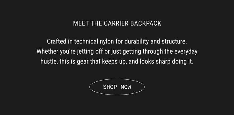 Meet the Carrier Carrier Backpack.