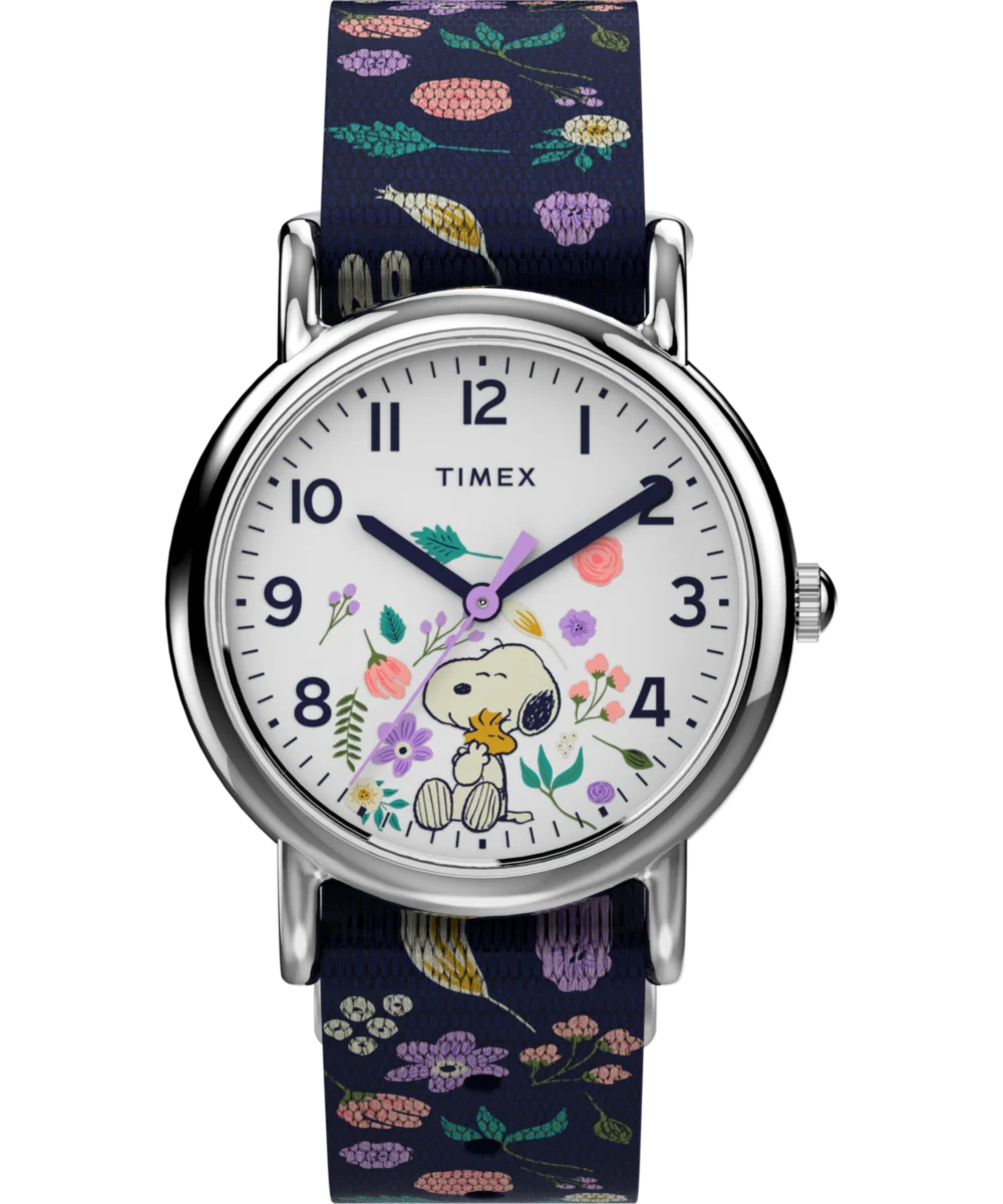 Image of Timex Weekender x Peanuts Floral 31mm Fabric Strap Watch