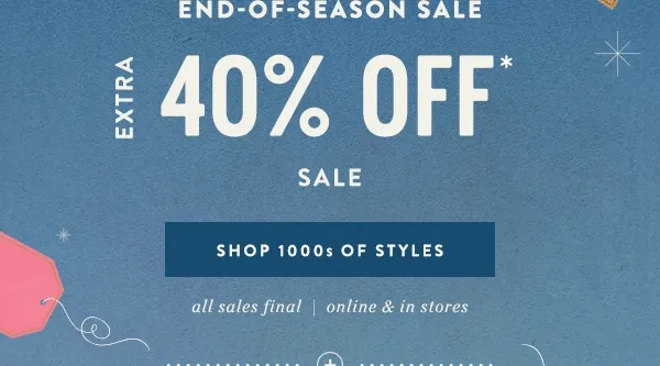 Extra 40% Off Sale