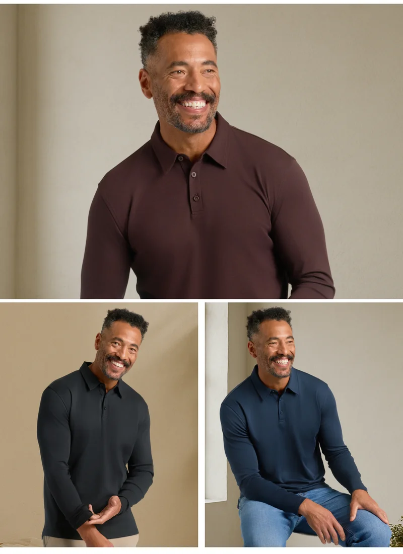 Long Sleeve Pima Polo