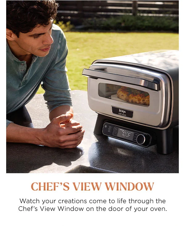 Chef's View Window--Watch your creations come to life through the Chef's View Window on the door of your oven.