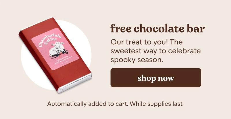 free chocolate bar. automatically added to cart.