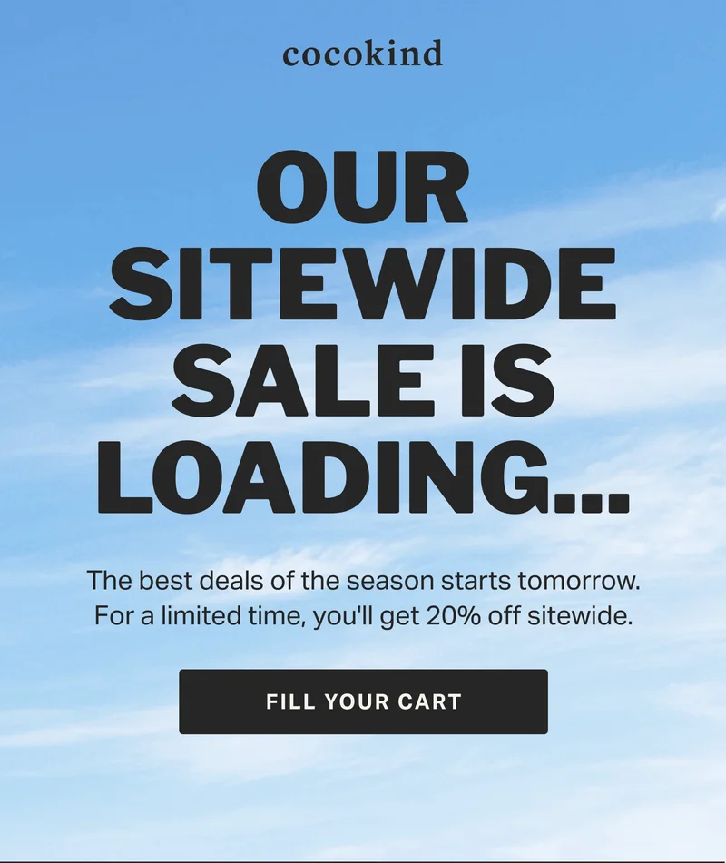 our sitewide sale is loading