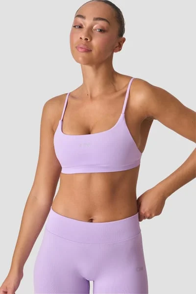 Image of Smooth Seamless Open-Back Sports Bra Pastel Lilac