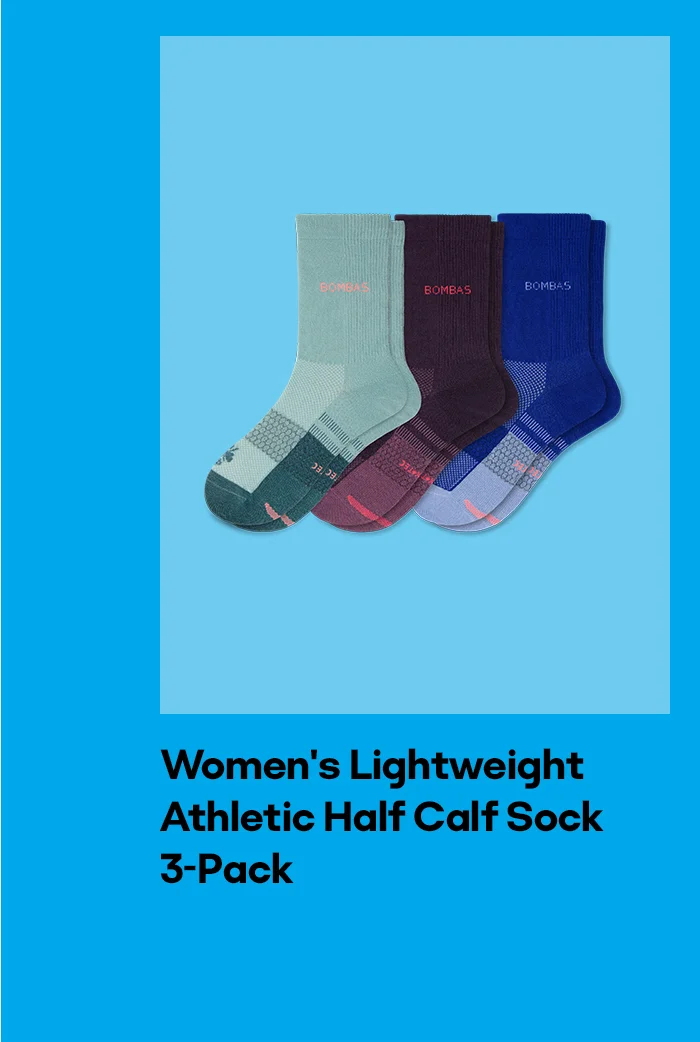 Women's Lightweight Athletic Half Calf Sock 3-Pack