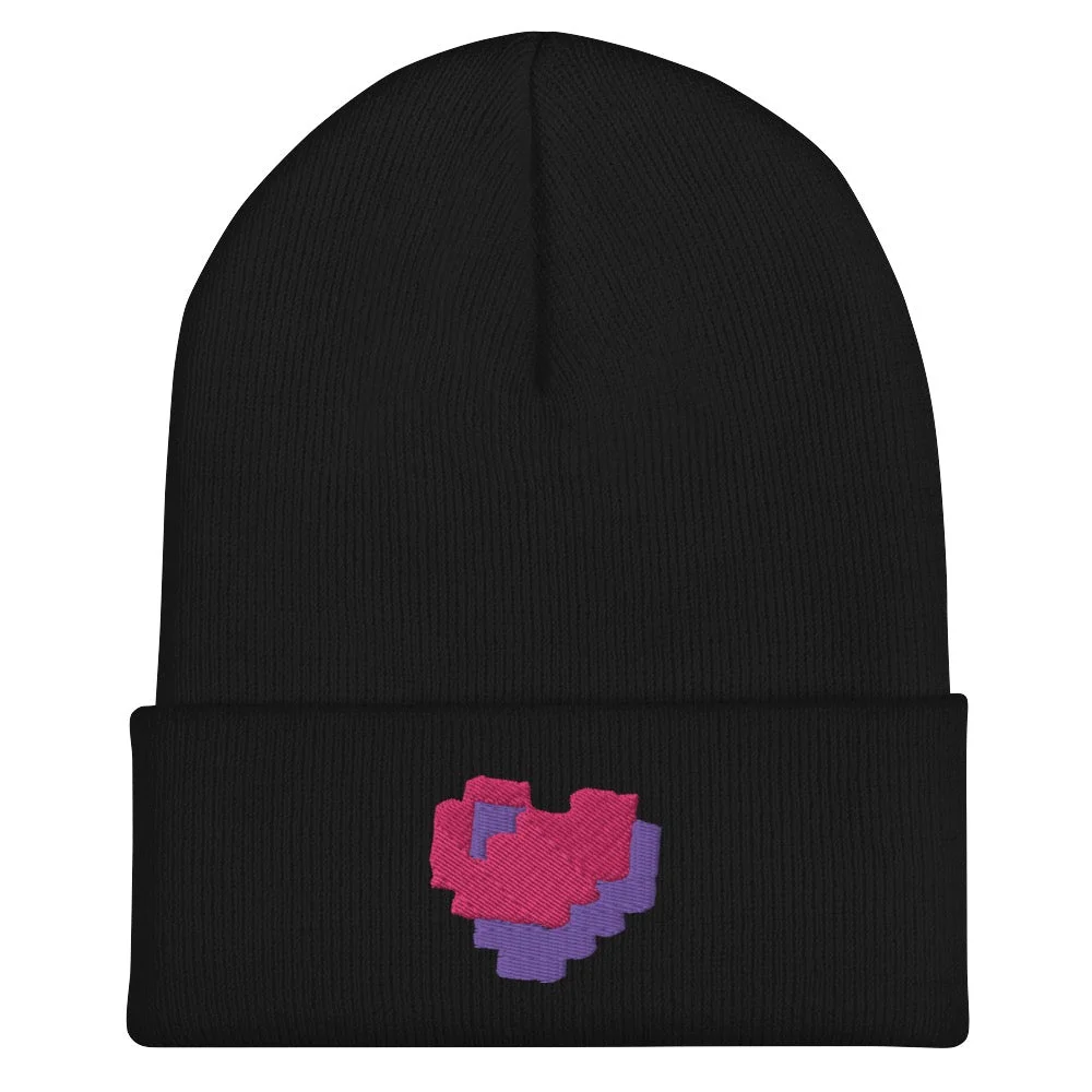 Image of Minecraft Heart Cuffed Beanie