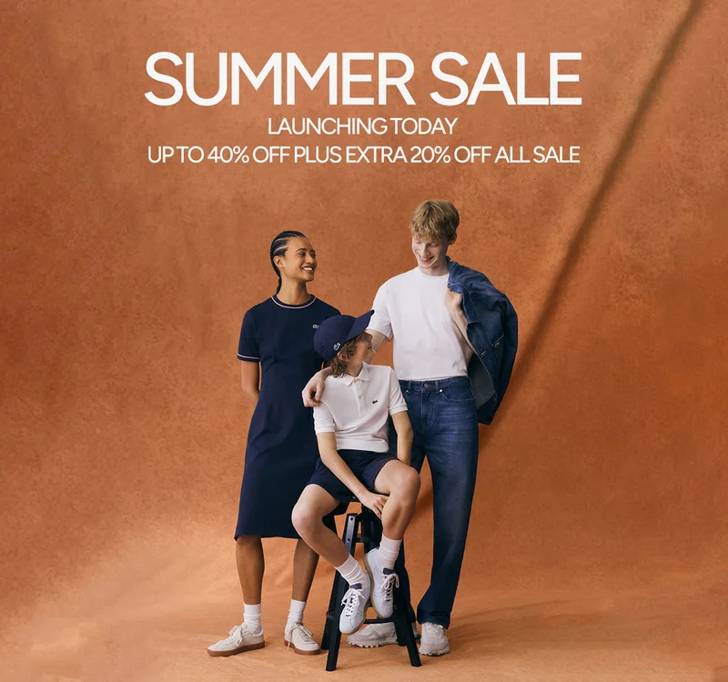 SUMMER SALE, Launching Today. Up to 40% off PLUS extra 20% off all sale.