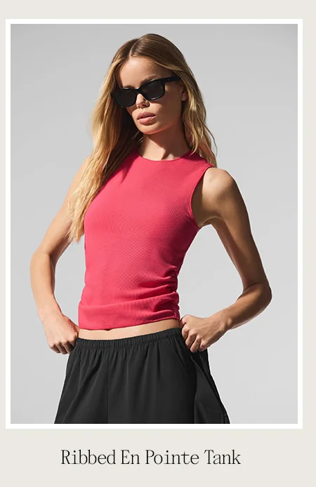 Ribbed En Pointe Tank