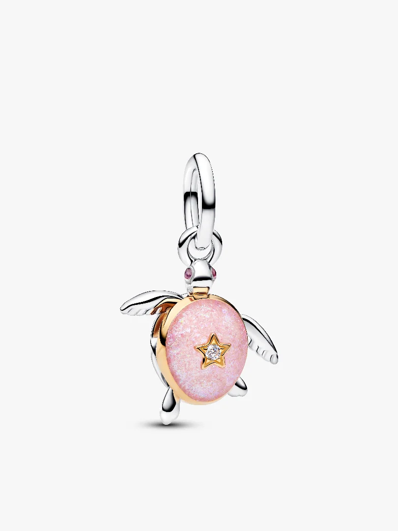 2026 Pink Sea Turtle Lab-grown Diamond Dangle Charm
