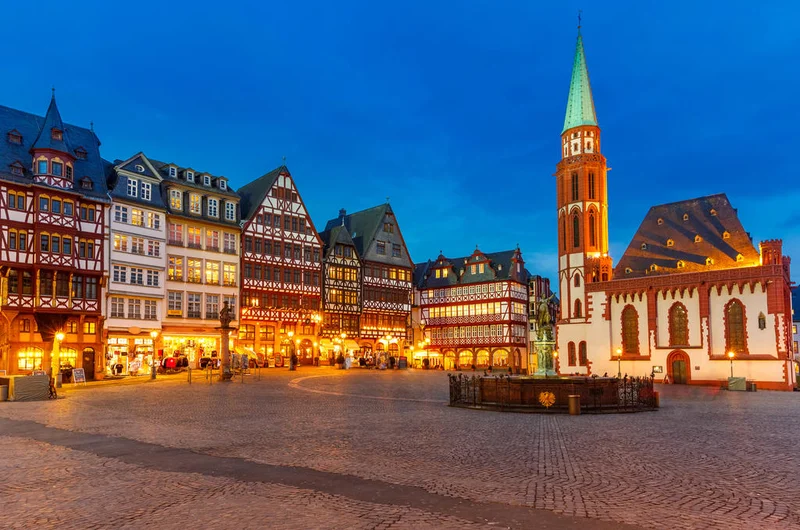 City square in Frankfurt.