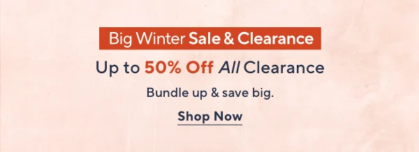 big winter sale & clearance