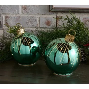 Set of 2 6" Starry Night High Shine Ornaments by Valerie