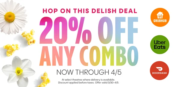 HOP ON THIS DELISH DEAL | 20% OFF ANY COMBO | NOW THROUGH 4/5 | GRUBHUB | UBER EATS | DOORDASH