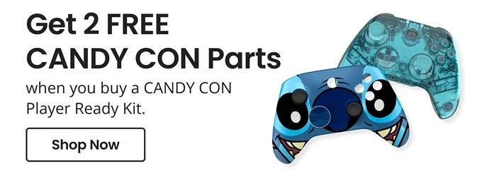Get 2 FREE CANDY CON Parts when you buy a CANDY CON Player Ready Kit. Shop Now