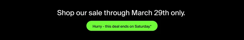 Hurry - this deal ends on Saturday.