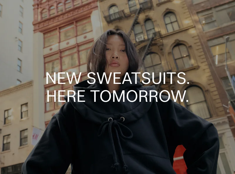 NEW SWEATSUITS. HERE TOMORROW.